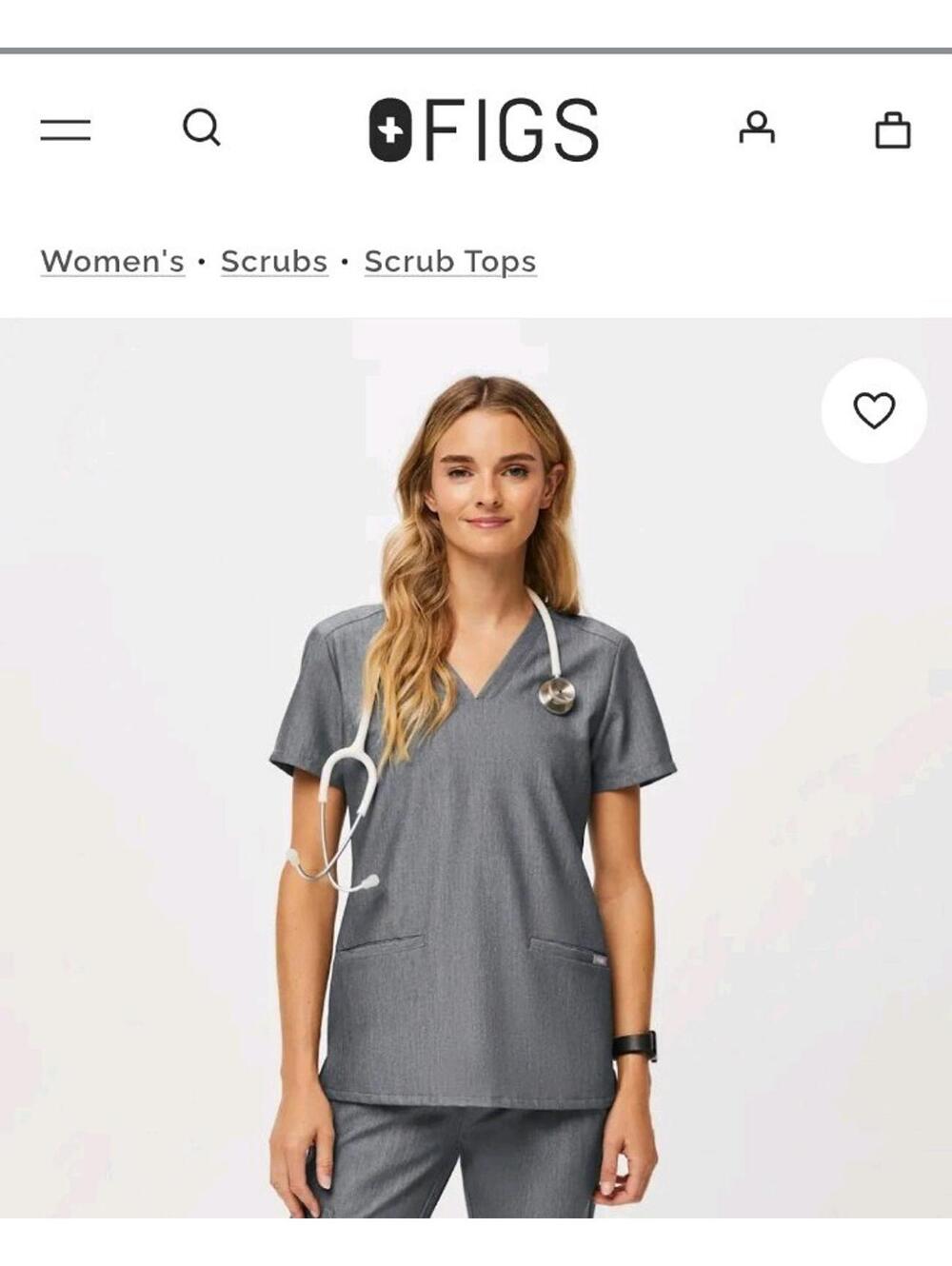 Figs Gray Scrubs Medium Set Jogger Bottoms Casma Top graphite